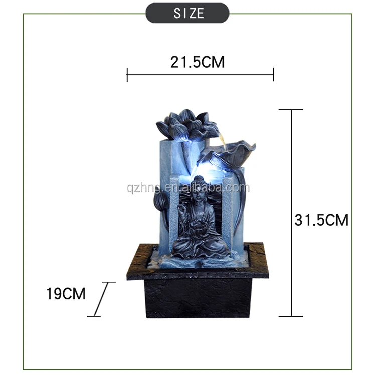 home decor buddha statue mini table top water fountain