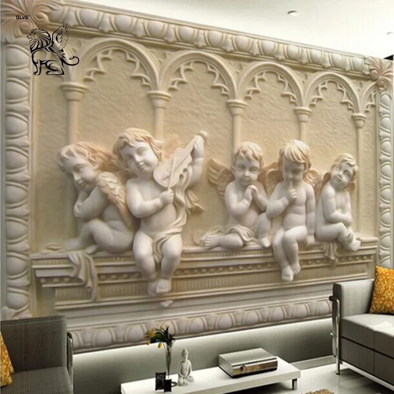 Wholesales indoor Custom design  wall  stone sculpture marble stone figure relief sculpture statue for outdoor decoration MRG-04