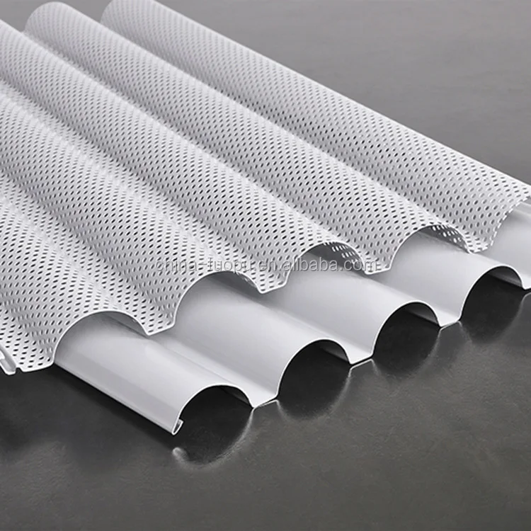 Алюминиевые перфорированные потолочные панели на крыше такси стеклянная ненесущая стена Мини волна металлическая облицовка стен