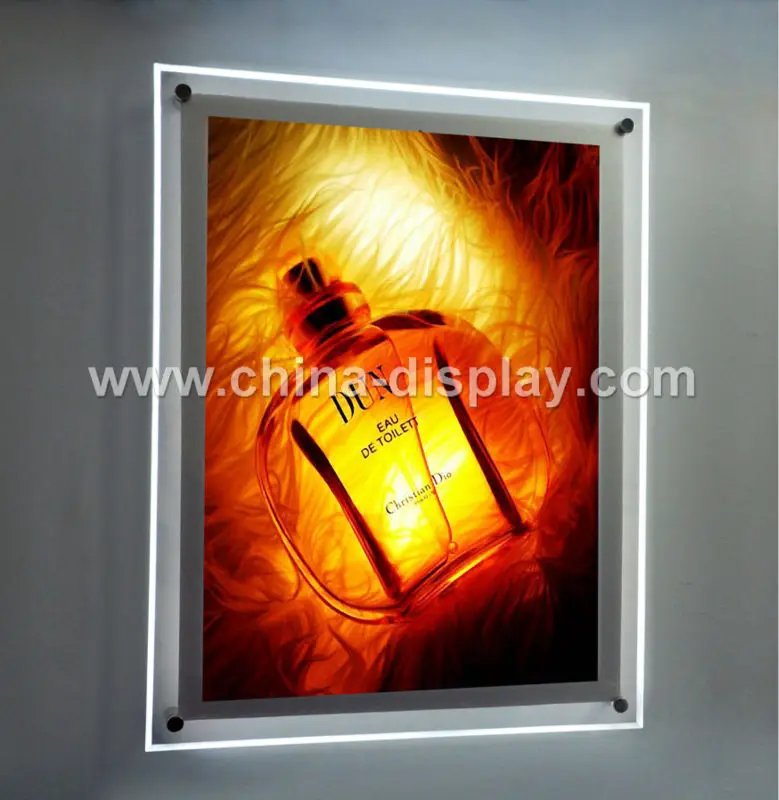 Led transparency acrylic photo frame hanging picture frames real estate window hanging display