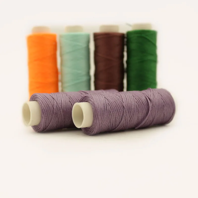 0 55 мм Вощеная кожаная нить ручной работы круглая вощеная из полиэстера высокопрочная швейная