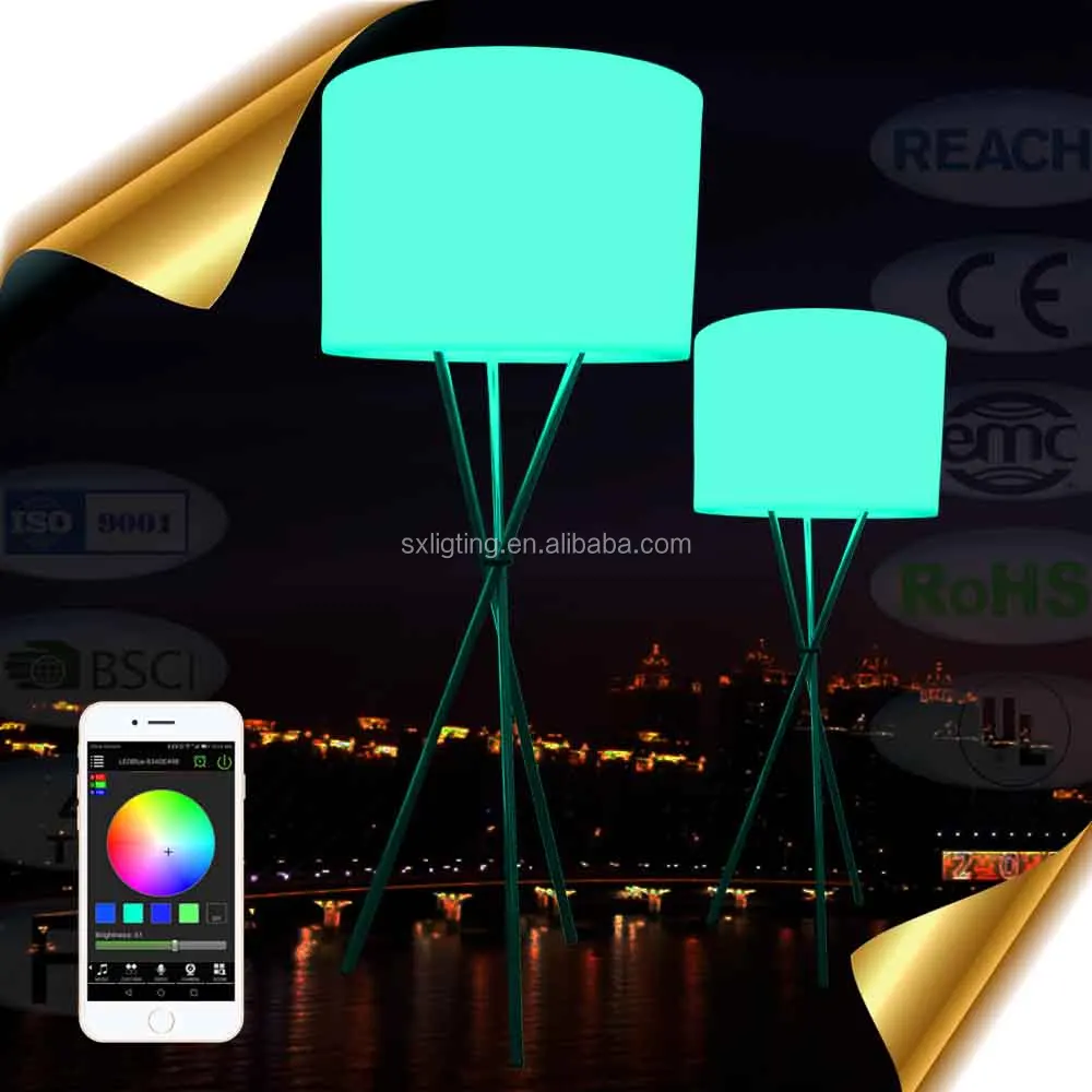 
LED Color Changed Floor Lamp remote control by mobile APP / mobile APP controlled LED Floor Lamp 