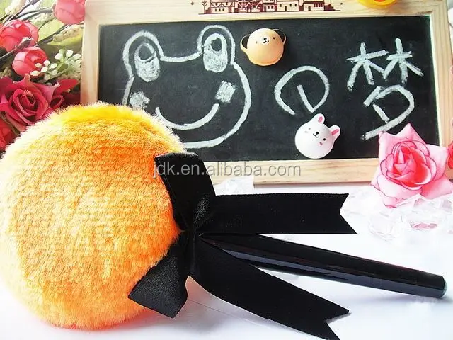 Plastic Handle Cute Bowknot Popular Plush Powder Puff