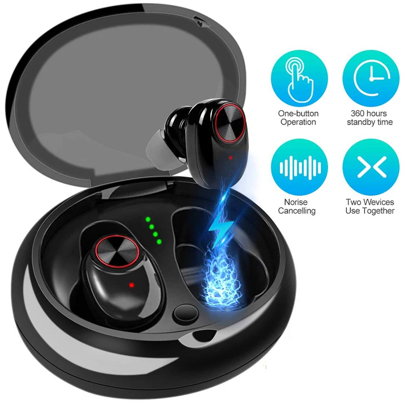 Mini TWS Bluetooth V5.0 Earbuds Dual Wireless Earphones Headsets Hands free