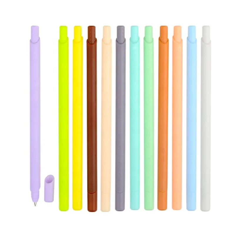 12 colors Plastic Ball Pen For Children With Logo Funny Pen Ballpoint pen
