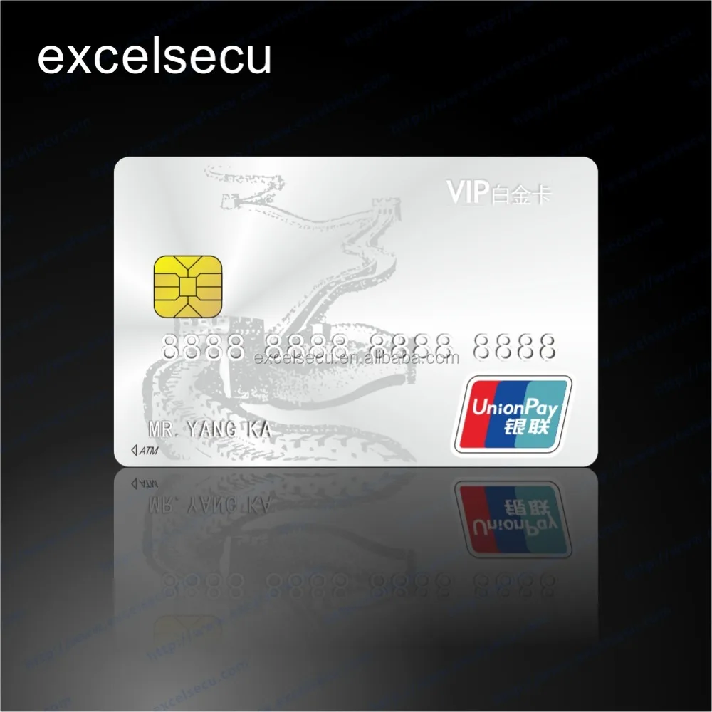 Customzied logo printing standard ISO PVC access material, smart bank card