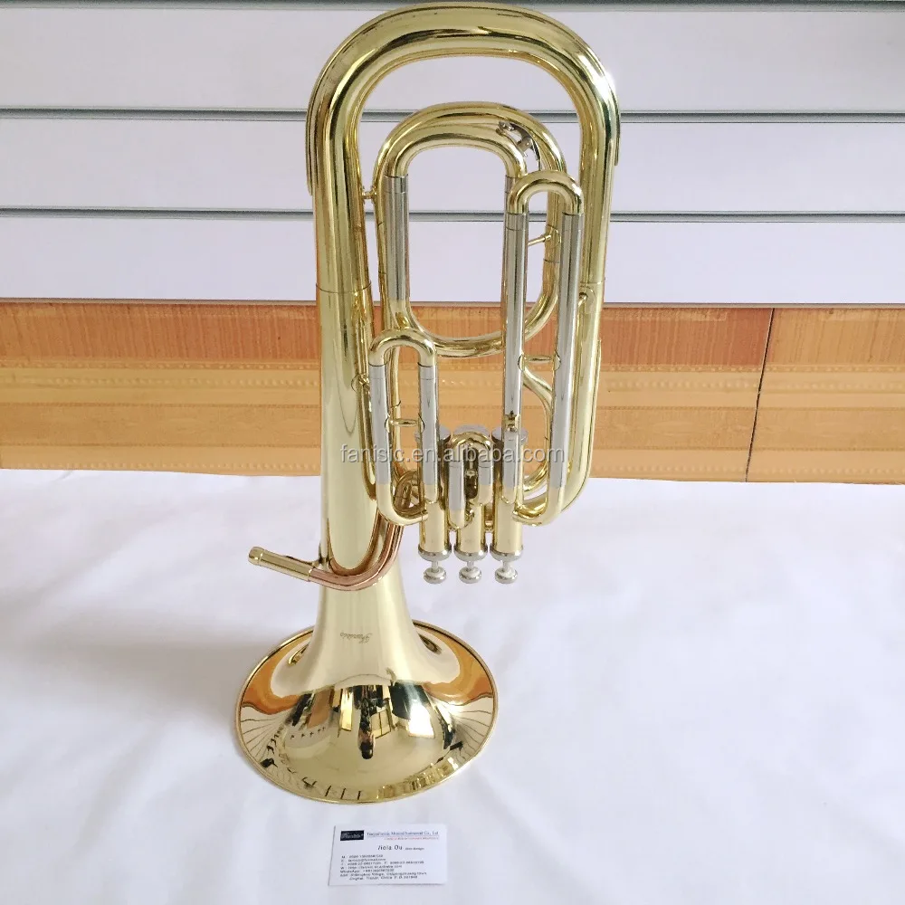 3 piston valve baritone music instrument/baritone horn/marching baritone