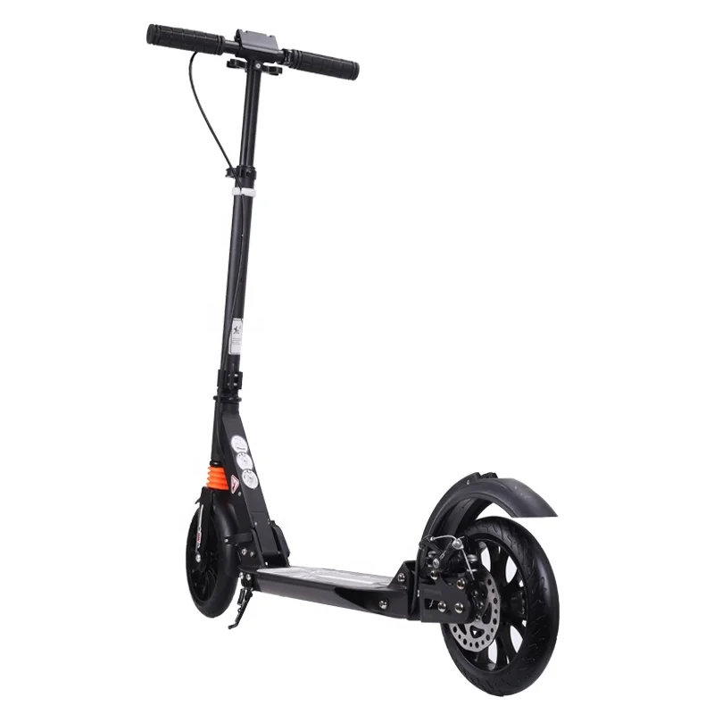 High quality adult Kick Scooter 200mm big PU Wheels double suspension with Disc brake kick scooter