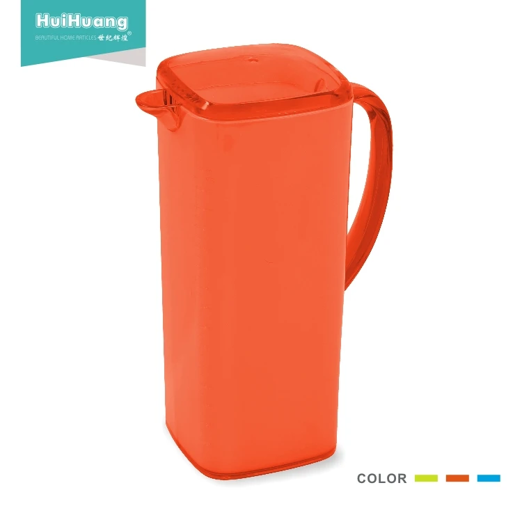 Высокое качество BPA Бесплатно Эко-дружественных 1 5 литр двойной цвет PS квадратный пластиковый кувшин для воды Пластиковый кулер с крышкой