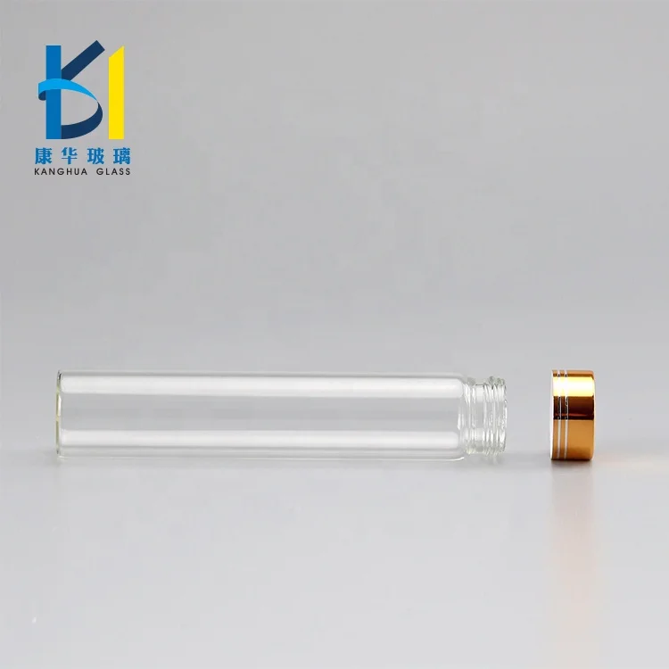 Tube Shape Mini Beverage Wine Glass Bottle With Aluminum Screw Cap 100ml 110ml