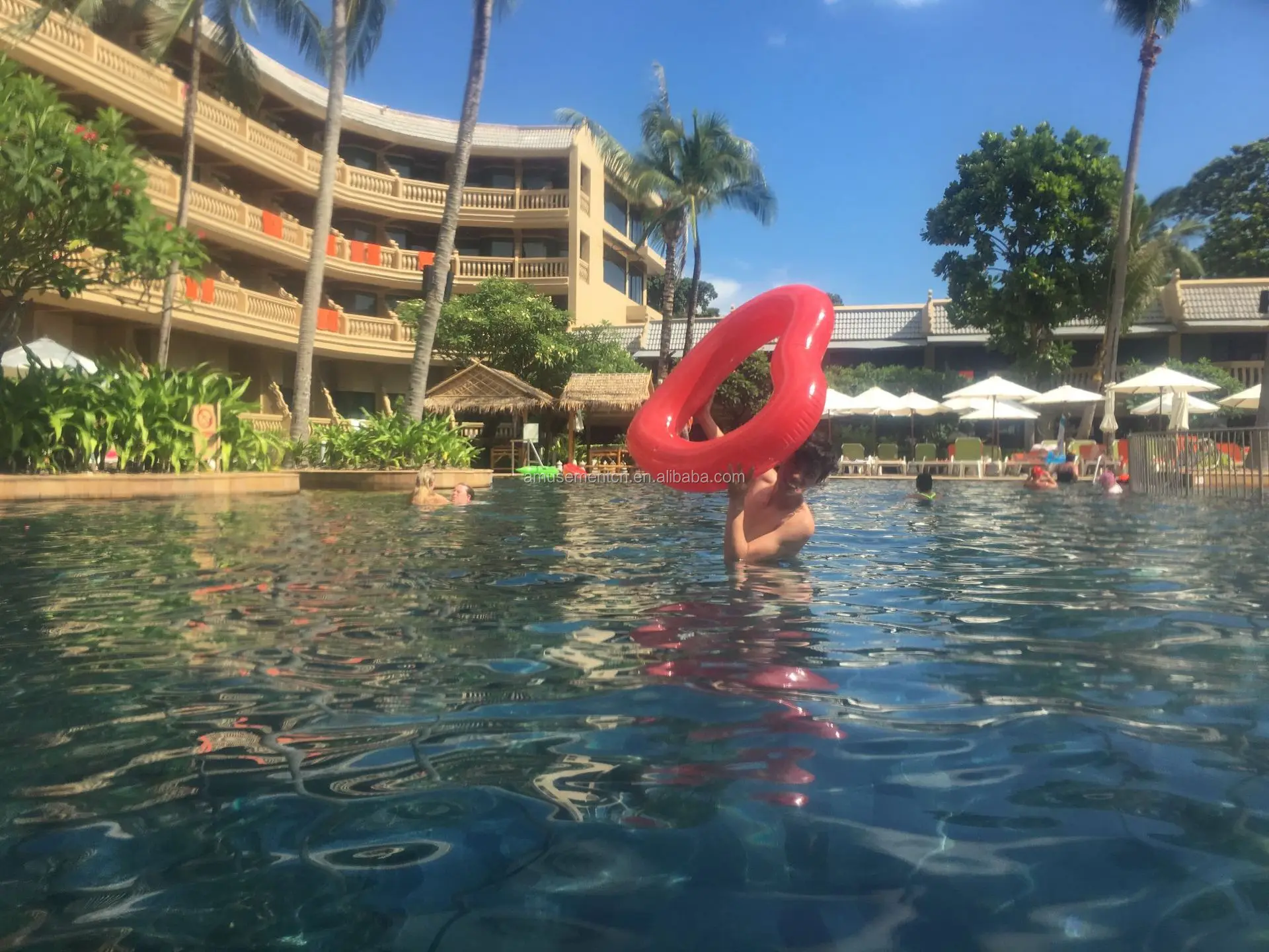 Pool party float swim tube inflatable swim ring 90cm