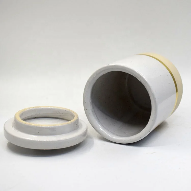 wholesale good looking ceramic cookie jar with ceramic lid