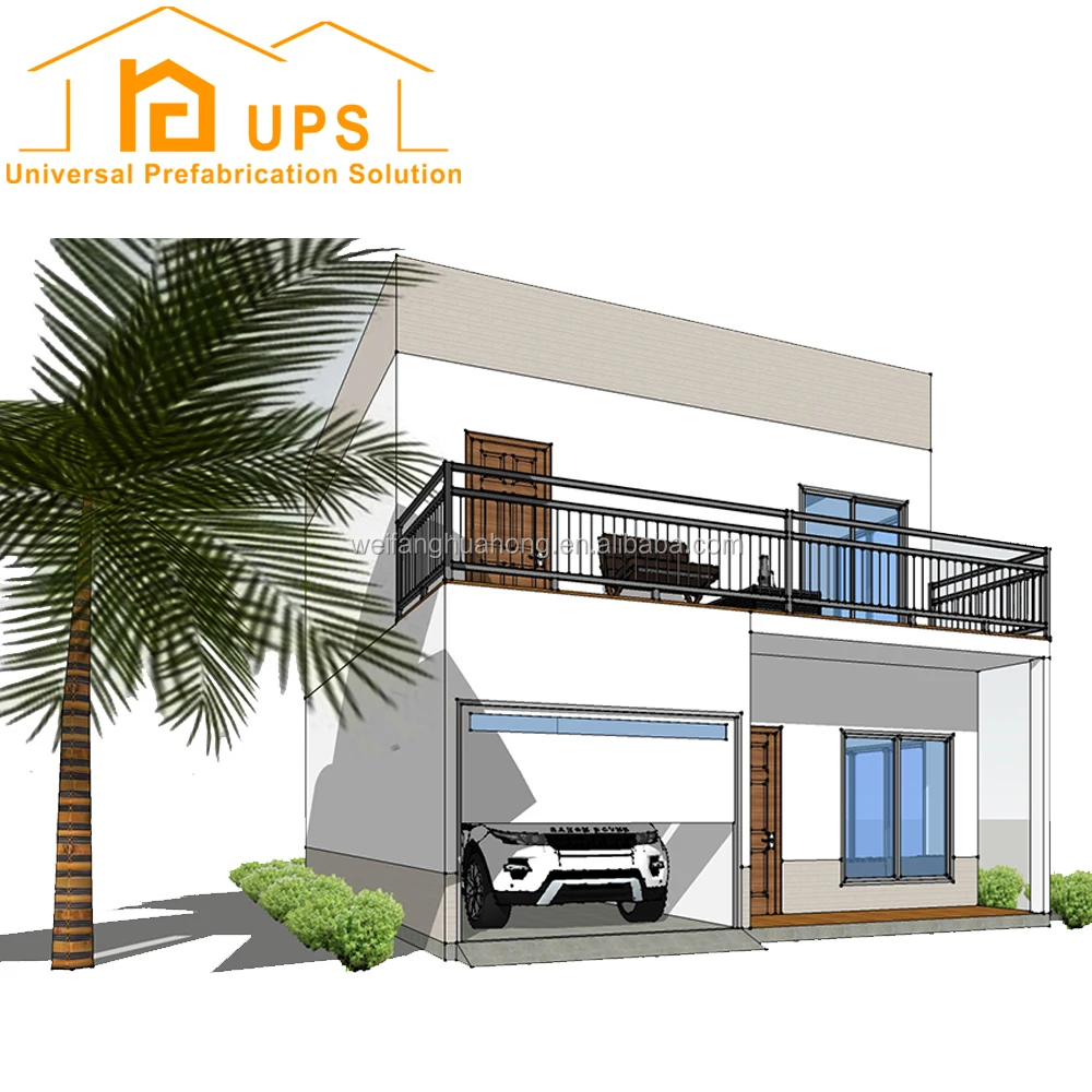 2018 New Two Floors Prefab House Villa with Garage