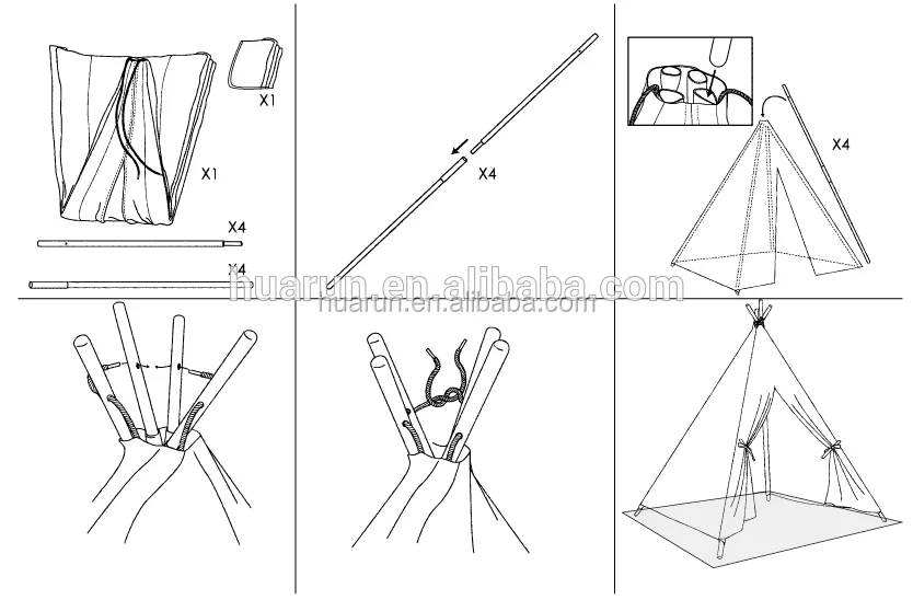 Baby Free Space Four Sticks Baby Play Tents Pink 100% Cotton Canvas Wigwam pop up Baby Teethers: Modern Hanging Light Outdoor Wigwam