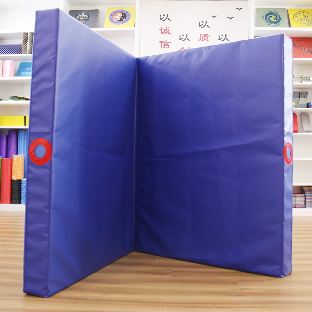 PVC Leather 2 Folds Folding Gym Mat/ Gymnastics LandingMats Crash