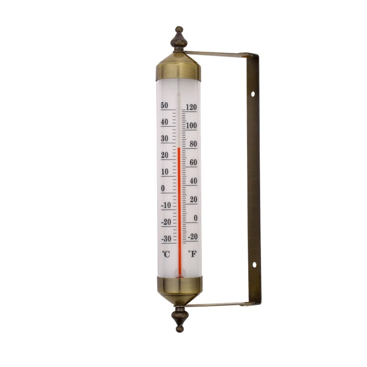 Wall Mounted Garden Outdoor Glass Tube Thermometer