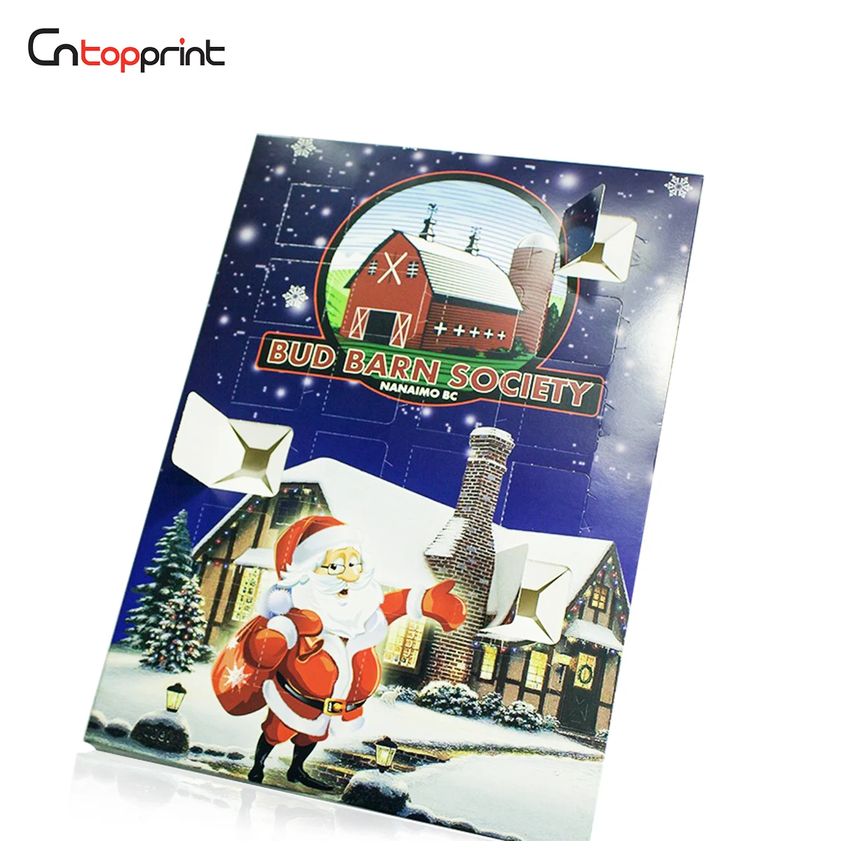 Factory Price Christmas Chocolate Advent Calendar Packaging Box Gift Box Cardboard Advent Calendar