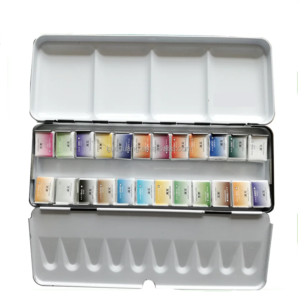 Популярный нетоксичный безопасный набор акварельных красок, твердый акварельный торт EN71 ASTM