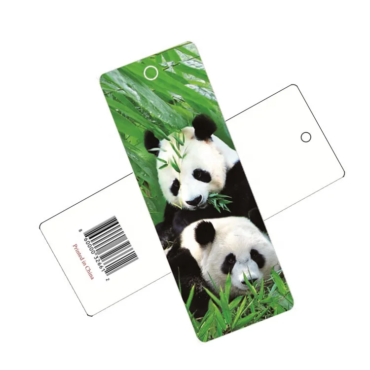 Panda picture custom printed 3d lenticular  bookmarks
