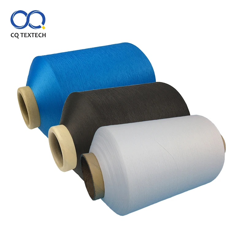 
100% Polyester Semi Dull Dyed Color Twist yarn for knitting fabric, label, seamless knitting 