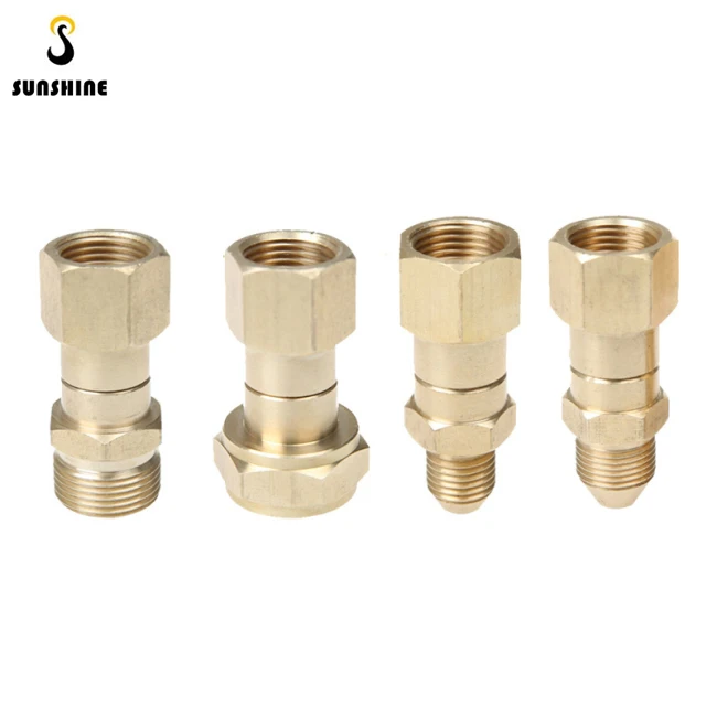 360 Degree Pressure washer fittings copper pipe nipple/Universal Swivel Pipe Bend Corner Copper Connectors