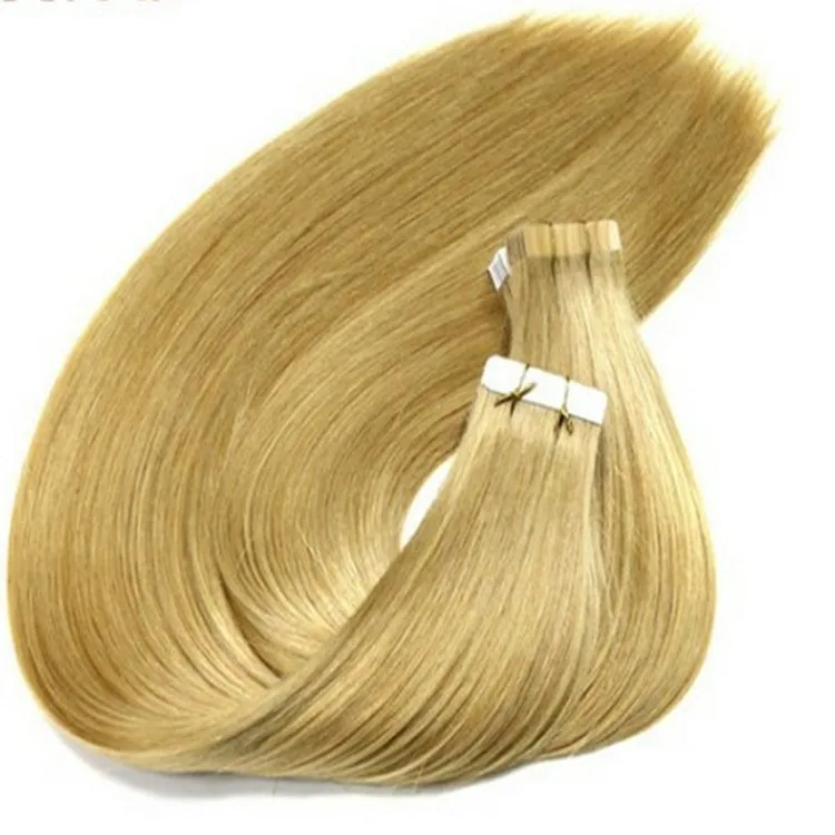 Factory Price Low MOQ 100% Human Remy Hair Curly PU Mini Tape In Hair Extensions