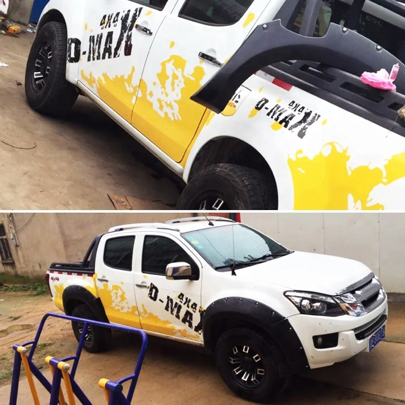 Pickup Modified Abs Car Black Arch Wheel Fender Flares Cover For New D-max 2012
