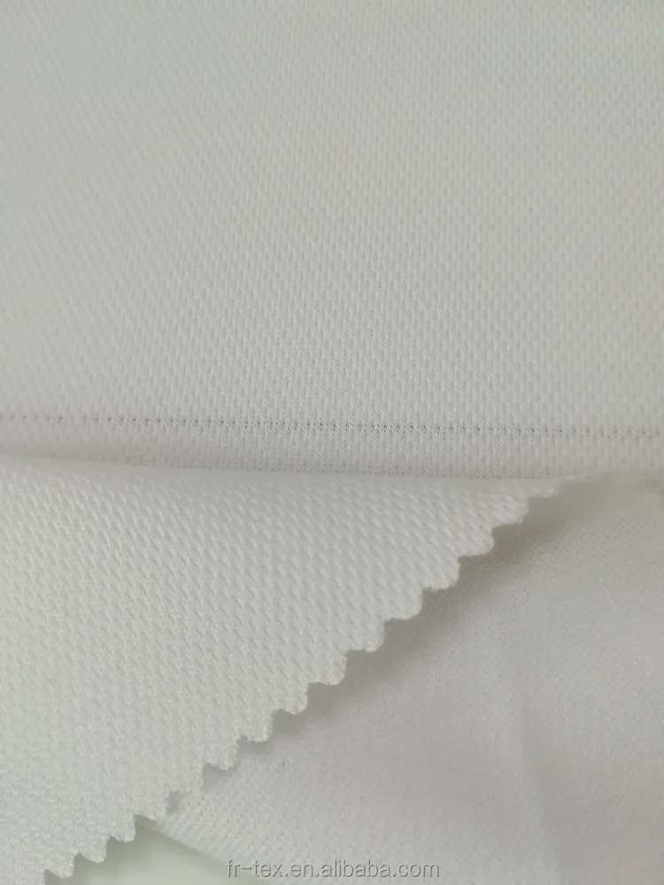 Polyester quick dry wicking micro pique BK polo and T-shirt fabric
