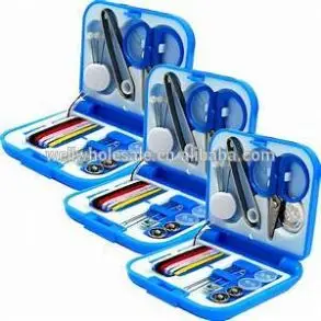Customer Logo Mini plastic box Sewing kit Colorful travel sewing kit Hotel sewing kit