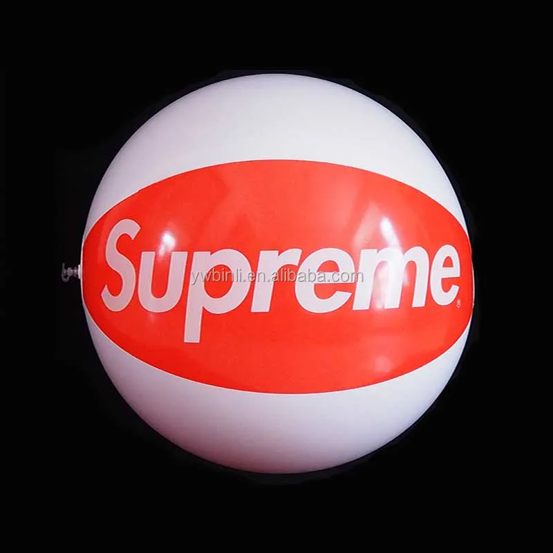 24inch white and red new beach balls eco-friendly inflatable balls