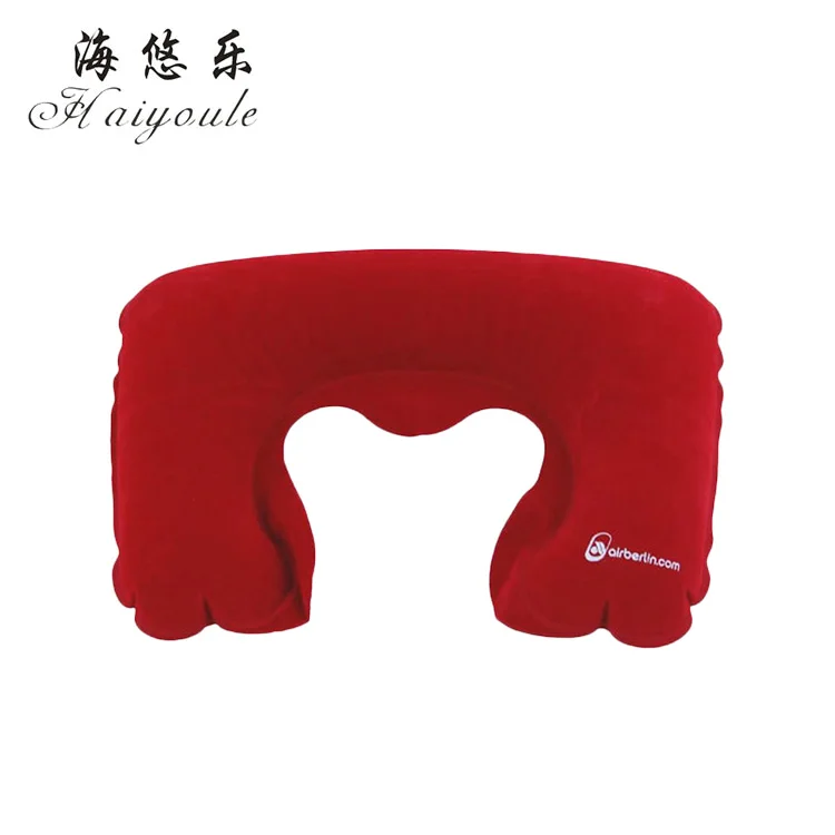 New U Shape Air Filled Neck Support Inflatable Travel Pillow