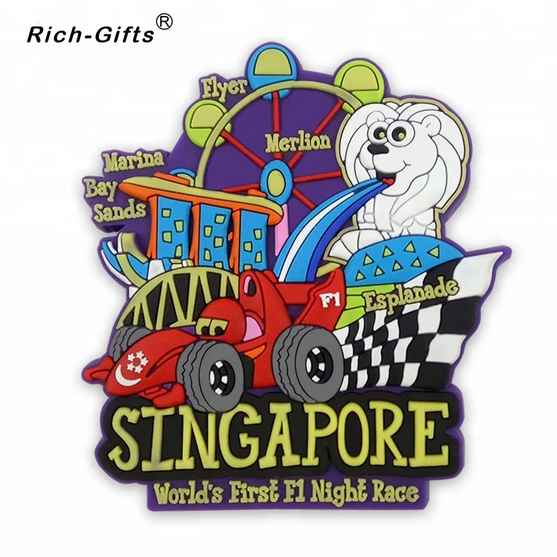 
Wholesale Custom World City 3D Fridge Magnet For Singapore 