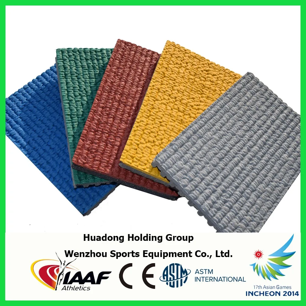 EPDM top prefabricated synthetic rubber running track material for 400 meter standard track and field