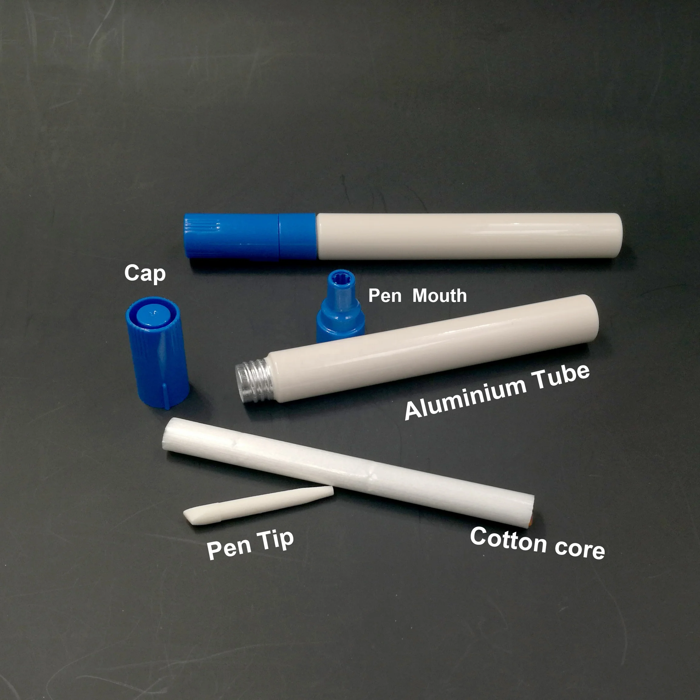 White Board Marker Ink Cartridge Aluminum Tube Cotton Core Accessories Empty Pen 15MM Body 4.5MM Chisel Tip