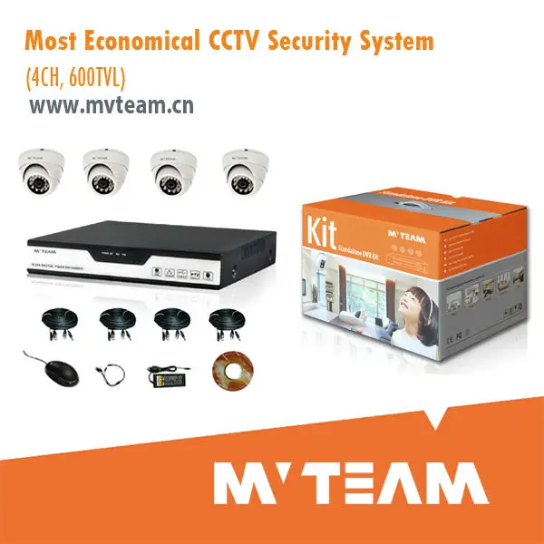 walmart квалифицированных экономичный 4ch системы видеонаблюдения dvr комплект домашней безопасности