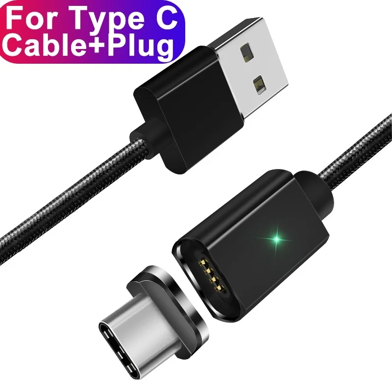 
Magnetic Cable Micro USB Type C For iPhone Lighting Cable 3A Fast Charging Wire Type-C Magnet Charger Phone Cable 
