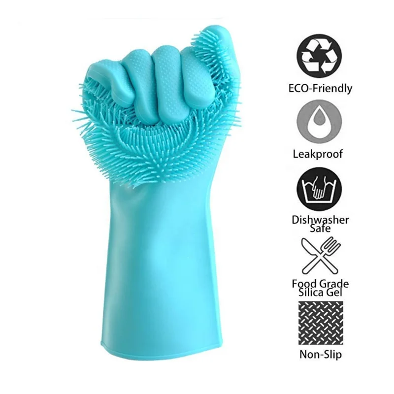 Silicone Washing Gloves New design kitchen bowl and dish washing/cleaning gloves for household