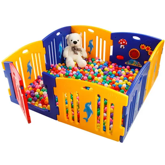 Plastic large baby playpen portable kids fence bebe play yard