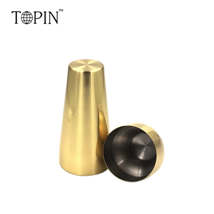 18 Ounce French style  Stainless Steel 304  gold plating Barware Cocktail Shaker set for Drinks Bar Home Use