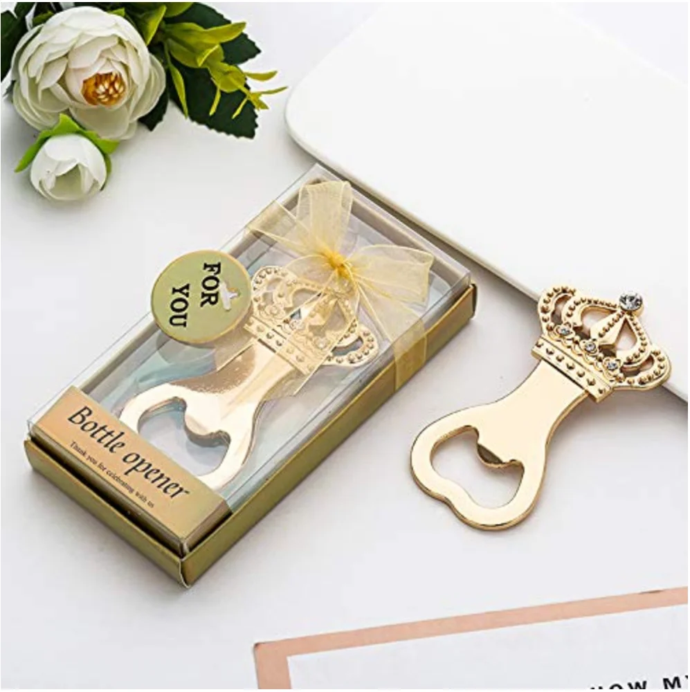 
crown shape Bottle Opener with Gift Box Packing Wedding Birthday Baby Shower Party Favor Souvenir Gift 