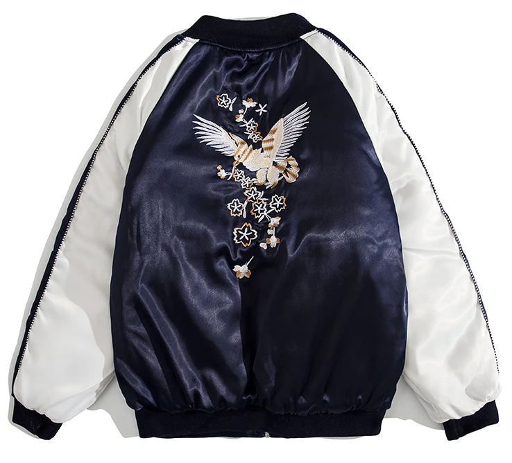 High End Customization Satin Baseball jacket xxxxl oversized sukajan japan Jacket with Embroidery varsity jackets