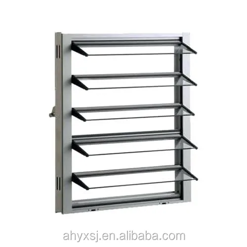 
Wholesale adjustable tinted glass louvre tempered glass thermal break aluminum shutter windows 