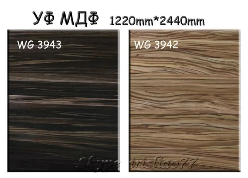 УФ глянцевая панель дерева зерна 1220mm*2440mm