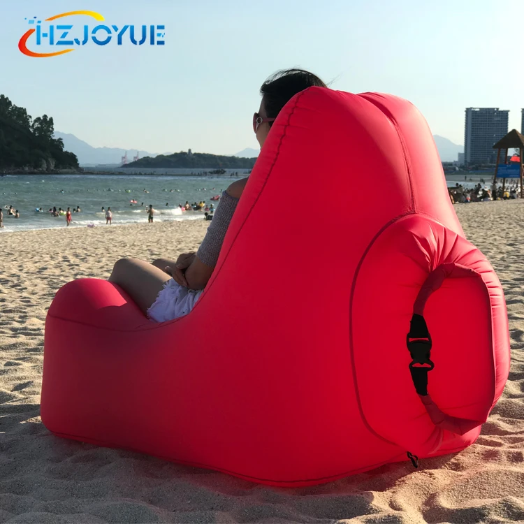 No Pump Needed Outdoor Fast Easy Inflatable Air Chair Lounger  Portable Lightweight Camping Beach Wind Bag Air Sofa Couch