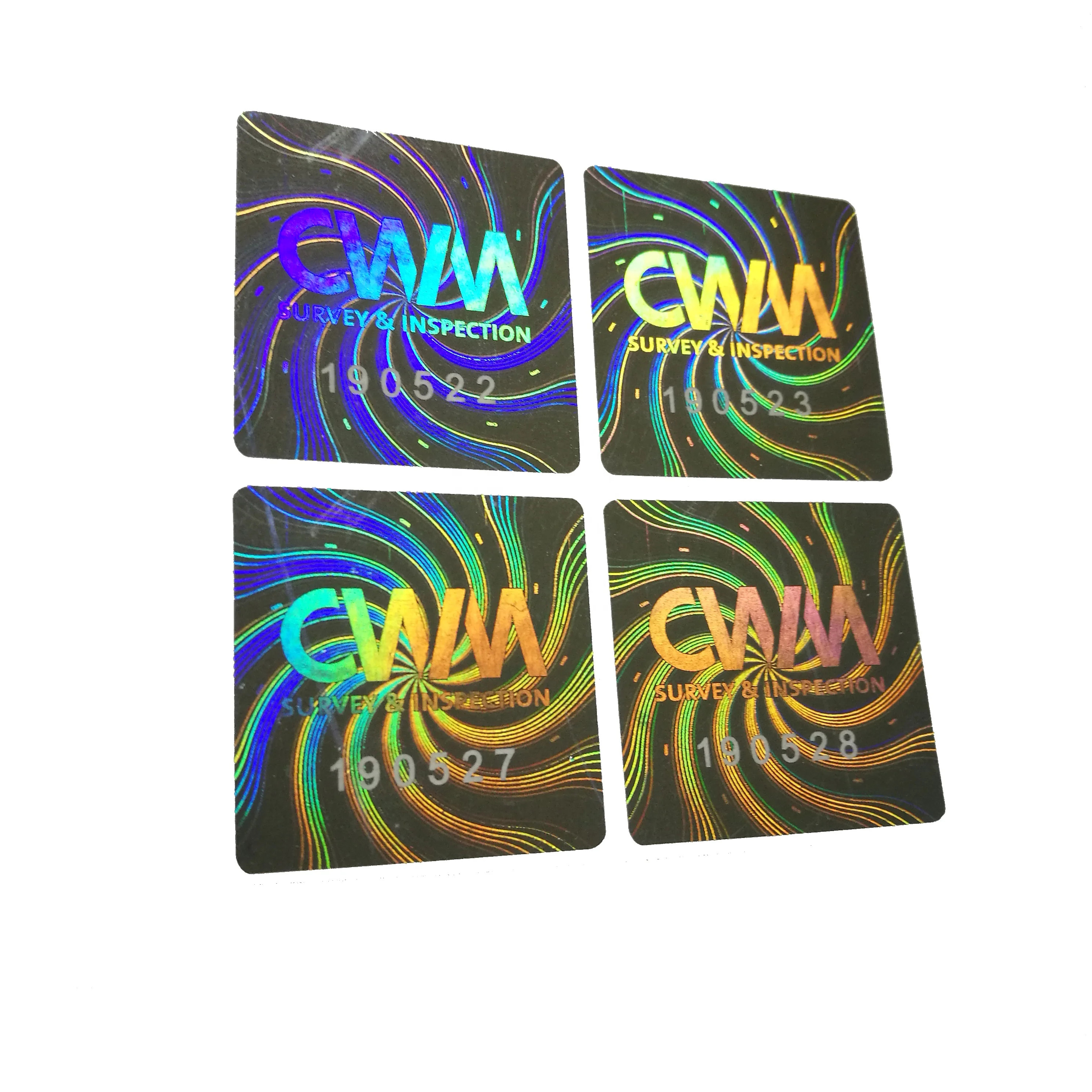 Factory custom eco-friendly waterproof security laser 3D hologram sticker label