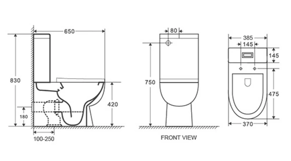 Watermark Bathroom Chinese Two Piece Toilet / WC / Water Closet  2131A