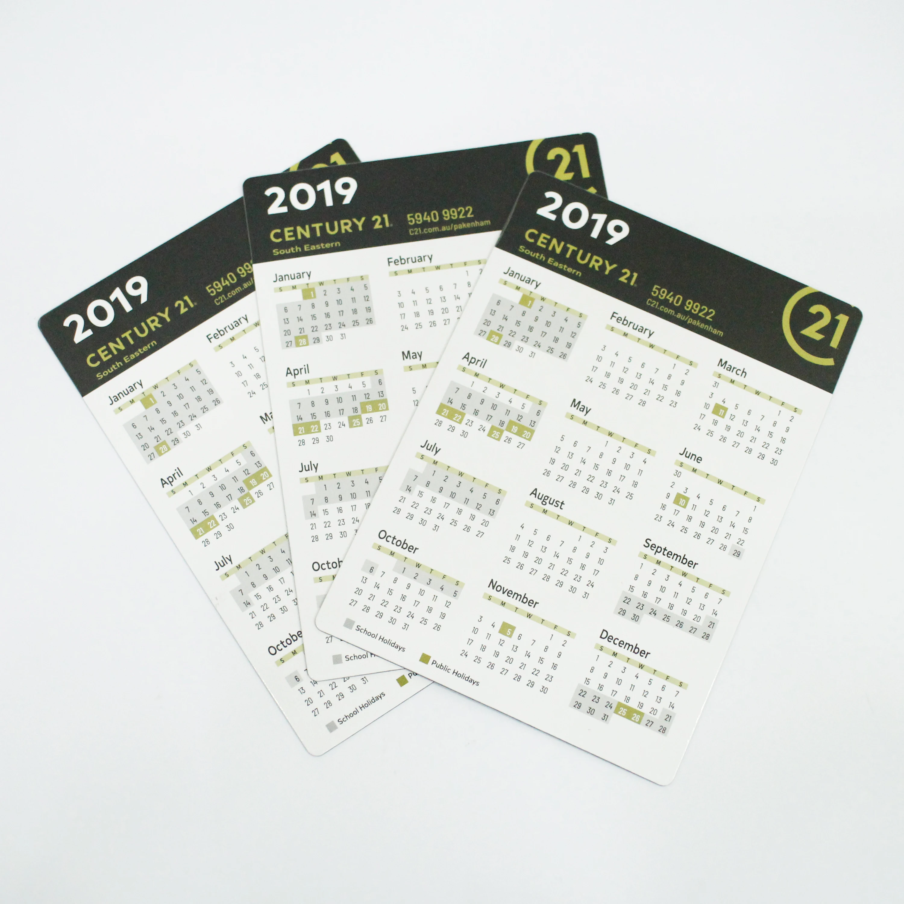 Custom Design Advertising Promotional Magnetic Calendar Business Fridge Magnet Sticker for Real Estate Agent