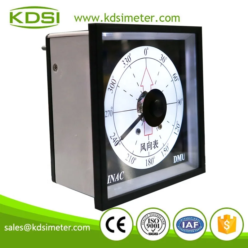 Marine meter Safe to operate BE-96W DC4-20mA 360 degree with backlighting analog panel current Wind direction meter