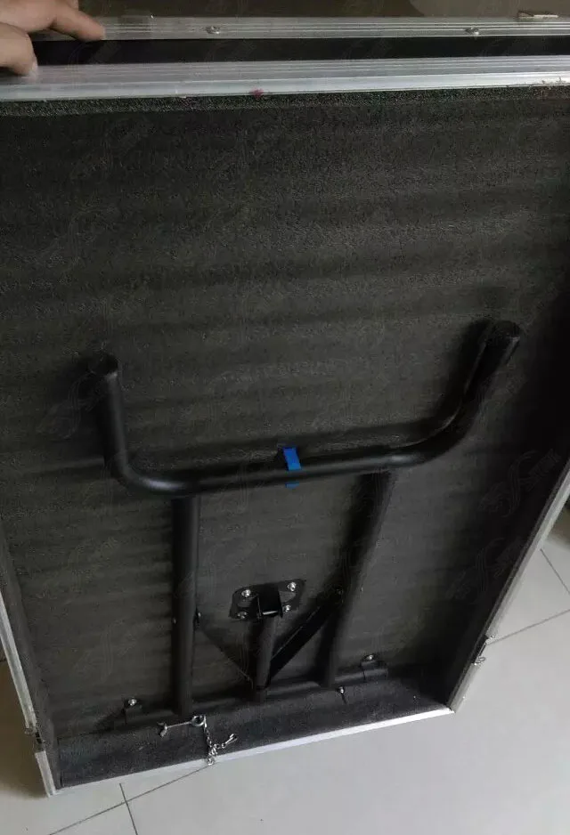 3-door shockproof double layer amplifier flight case, rack case with mixer bracket