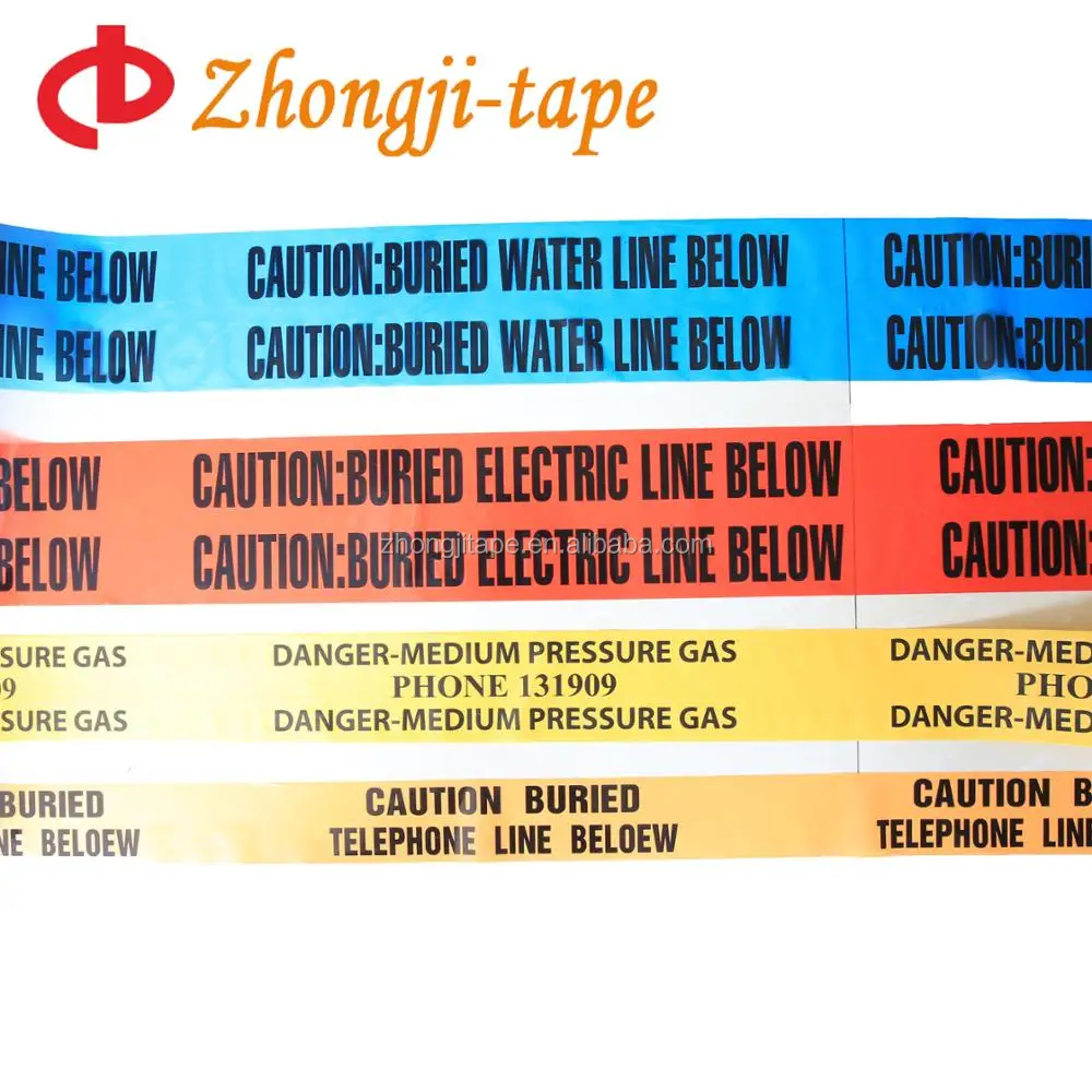
non detectable water line underground warning tape 